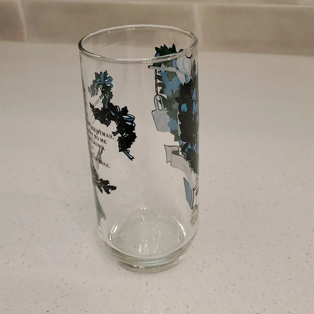 Vintage 12 Days of Christmas 8th Day Glass